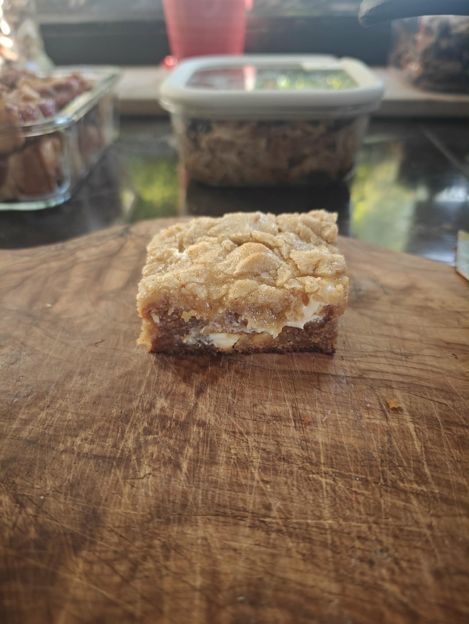 Stroopwafel & White Chocolate Blondies